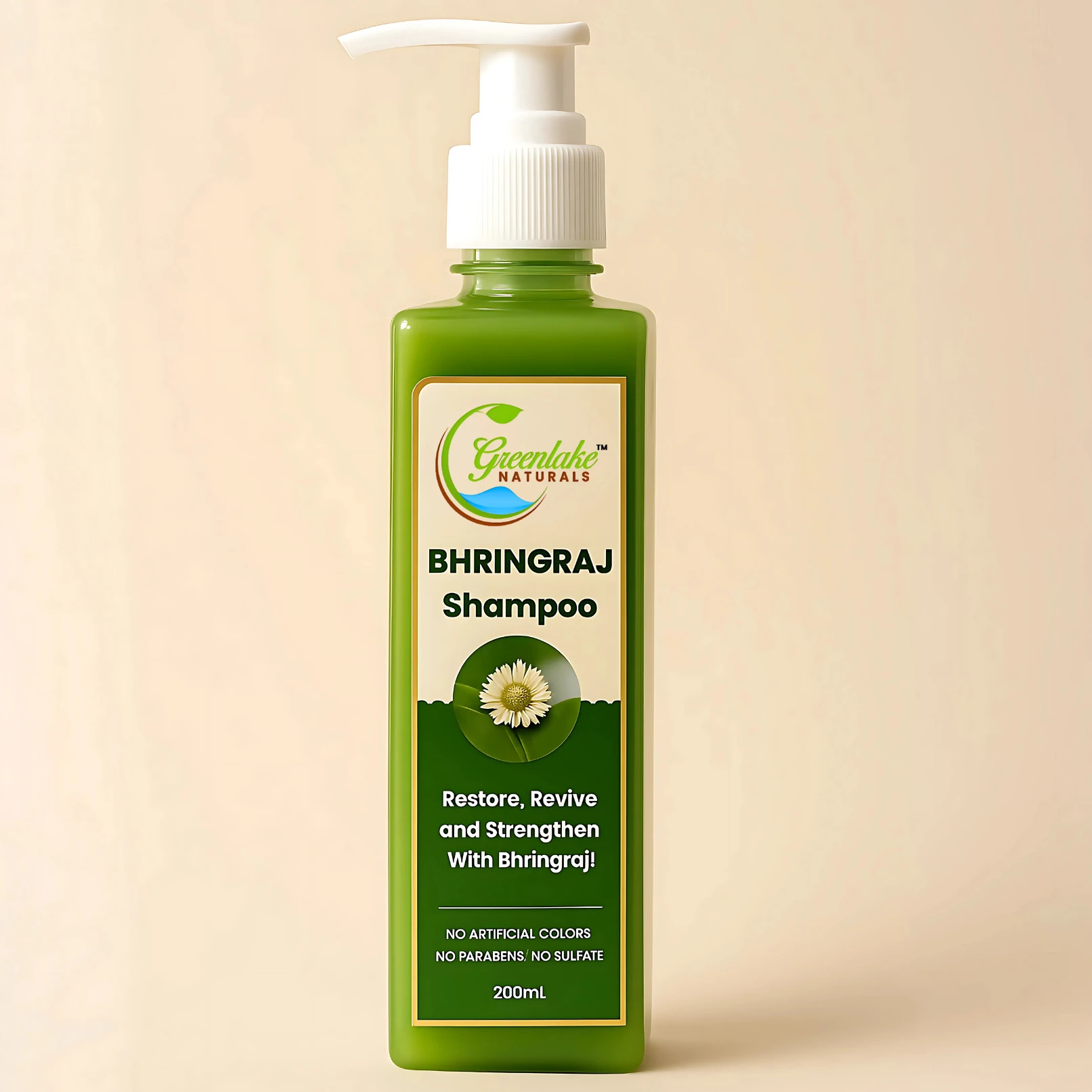 Greenlake Naturals Bhringraj Shampoo for Hair Growth and Hair Fall Control